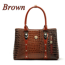 Women Bag 2016 Bag Handbags Women Famous Brands Luxury Designer Handbag High Quality Crocodile Leather Tote Hand Bag Ladies B051