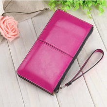 Women Wallets Candy Oil Leather Wallet Long Design Day Clutch Casual Lady Cash Purse Women Hand Bag Carteira Feminina HQB1673