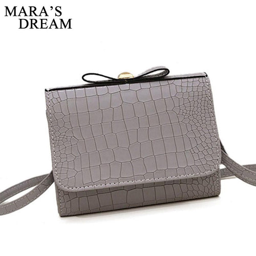 Mara's Dream 2017 Women Messenger Bags Mini alligator Handbag bow shoulder bags Flap Hand Crossbody Bag For Lady Sac Femme Bolsa