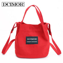 DCIMOR Lady Canvas Handbag Mini single shoulder bag Crossbody Messenger bag women swagger bag Female shopping bags Bucket pack