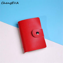 ChengEVA 1PC 100% brand new Women's Fashion Men Women Leather Credit Card Holder Case Card Holder Wallet Business Card Nov 1