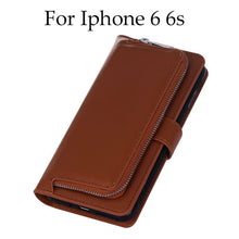 Luxury Leather Flip For Iphone 7 6 6s Plus Cover 2 in 1 Removable Wallet Case With Card Slot Stand Holder Phone Pouch Bags Purse