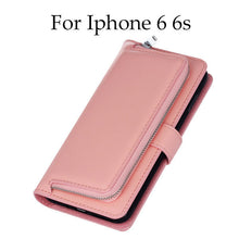 Luxury Leather Flip For Iphone 7 6 6s Plus Cover 2 in 1 Removable Wallet Case With Card Slot Stand Holder Phone Pouch Bags Purse