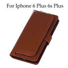 Luxury Leather Flip For Iphone 7 6 6s Plus Cover 2 in 1 Removable Wallet Case With Card Slot Stand Holder Phone Pouch Bags Purse