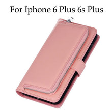 Luxury Leather Flip For Iphone 7 6 6s Plus Cover 2 in 1 Removable Wallet Case With Card Slot Stand Holder Phone Pouch Bags Purse