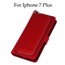 Luxury Leather Flip For Iphone 7 6 6s Plus Cover 2 in 1 Removable Wallet Case With Card Slot Stand Holder Phone Pouch Bags Purse