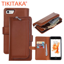 Luxury Leather Flip For Iphone 7 6 6s Plus Cover 2 in 1 Removable Wallet Case With Card Slot Stand Holder Phone Pouch Bags Purse