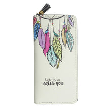 TZECHO Zipper Around Womens Wallets PU Print Dream Catcher Long Femal Purses Coin Pocket Ladies Credit Card Holder Clutch Bag