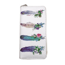 TZECHO Zipper Around Womens Wallets PU Print Dream Catcher Long Femal Purses Coin Pocket Ladies Credit Card Holder Clutch Bag