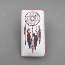 TZECHO Zipper Around Womens Wallets PU Print Dream Catcher Long Femal Purses Coin Pocket Ladies Credit Card Holder Clutch Bag