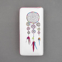 TZECHO Zipper Around Womens Wallets PU Print Dream Catcher Long Femal Purses Coin Pocket Ladies Credit Card Holder Clutch Bag