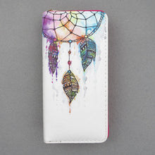 TZECHO Zipper Around Womens Wallets PU Print Dream Catcher Long Femal Purses Coin Pocket Ladies Credit Card Holder Clutch Bag