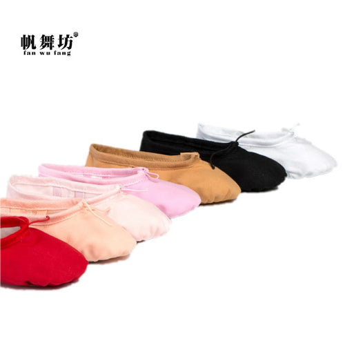 fan wu fang 2017 New 7 Color Canvas Soft Ballet Dance Shoes Yoga Shoes Children Girls Women Slippers According The CM To Buy