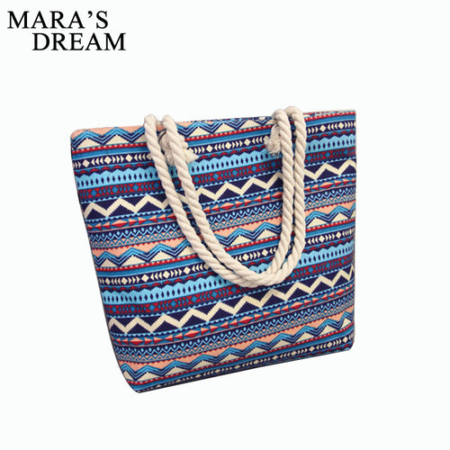 Mara's Dream 2017 Casual Women Floral Large Capacity Tote Canvas Shoulder Bag Shopping Bag Beach Bags Casual Tote Feminina