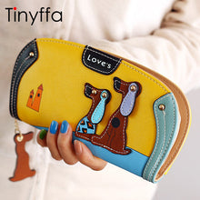 Tinyffa Cartoon dog women purse bag designer wallets famous brand women wallet long money clip dollar price zipper coin pockets
