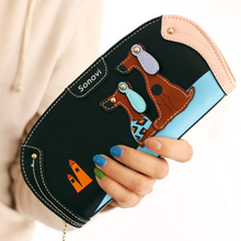 Tinyffa Cartoon dog women purse bag designer wallets famous brand women wallet long money clip dollar price zipper coin pockets