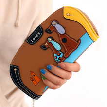 Tinyffa Cartoon dog women purse bag designer wallets famous brand women wallet long money clip dollar price zipper coin pockets