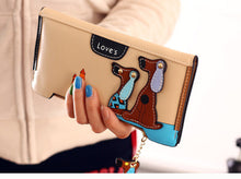 Tinyffa Cartoon dog women purse bag designer wallets famous brand women wallet long money clip dollar price zipper coin pockets