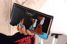 Tinyffa Cartoon dog women purse bag designer wallets famous brand women wallet long money clip dollar price zipper coin pockets