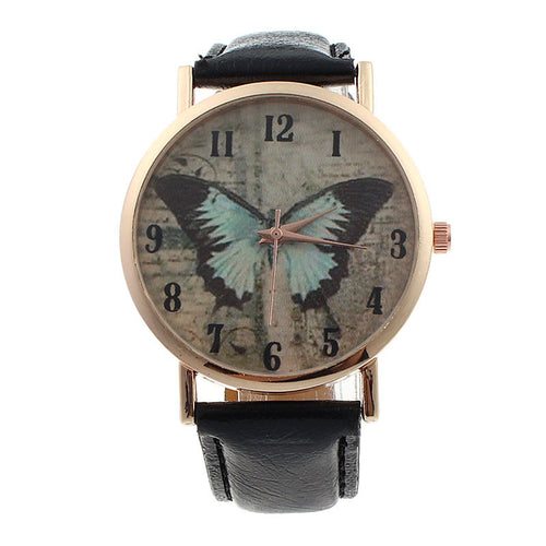 women butterfly watches Luxuxy Women Butterfly Leather Quartz Watch relojes mujer Casual Watch Female Watches #LD