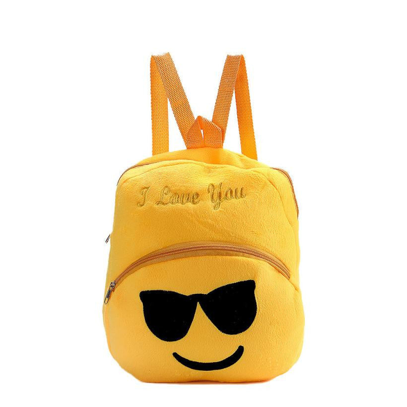 Plush face school bag backpack Cute Emoji Emoticon Shoulder School Child Bag Backpack Satchel Rucksack Handbag Plush backpack