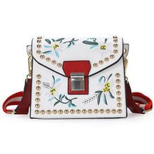 women's shoulder bag Embroidery Flower Leather Handbag crossbody bags for women portefeuille femme #5M