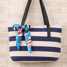 2016 Women Bags Shoulder Bag Tote Fashion Canvas Stripe Silk Scarf Bags Casual Women's Messenger Bags bolsa feminina para mujer