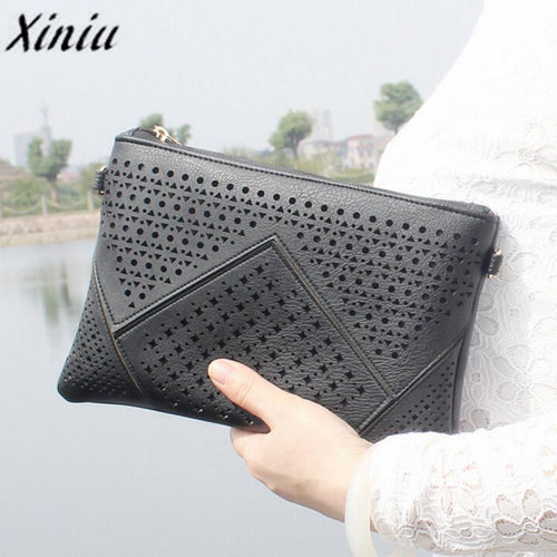 Xiniu Women Bags Hollow Shoulder Crossbody Bag Leather Messenger Handbag women clutch purse bolsas femininas