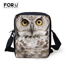 FORUDESIGNS Men Messenger Bags Cool Animals Wolf Shoulder Bag 3D Denim Animal Printed Crossbody Bag Women's Travel Bag Handbag