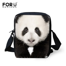 FORUDESIGNS Men Messenger Bags Cool Animals Wolf Shoulder Bag 3D Denim Animal Printed Crossbody Bag Women's Travel Bag Handbag