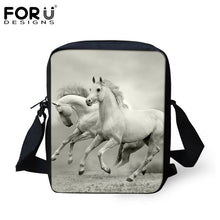 FORUDESIGNS Men Messenger Bags Cool Animals Wolf Shoulder Bag 3D Denim Animal Printed Crossbody Bag Women's Travel Bag Handbag