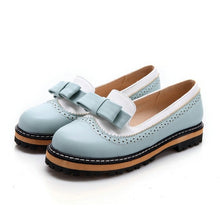 KARINLUNA Big Size 34-43 Spring Autumn Slip On Flat Women Shoes Cute Bowtie Lace Shallow Mouth Ladies Platform Shoes